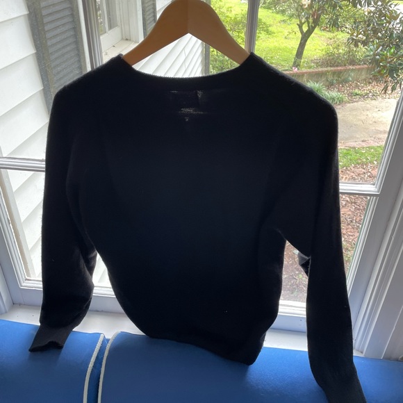 Black cashmere button down sweater/cardigan - Picture 2 of 2